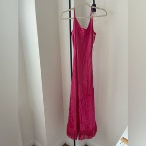 Reformation silk maxi fringe dress!!! Beautiful never worn
